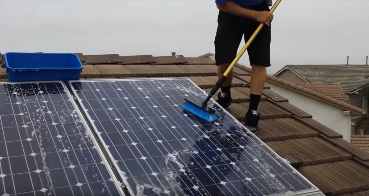 Reno Solar Panel Cleaning with Brush